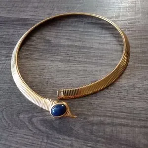 Monet Gold Toned Omega Collar Necklace